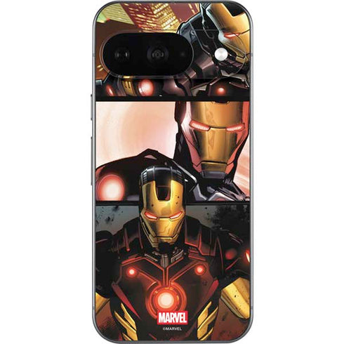 Marvel Iron Man Three Panel Google Pixel 9 Skin